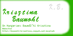 krisztina baumohl business card